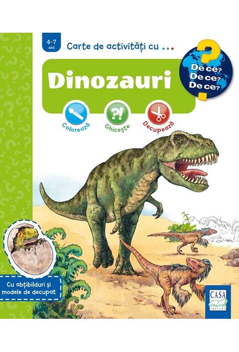 Copertă produs Carte de activități cu.... Dinozauri