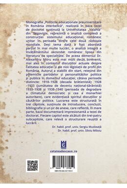 Copertă produs Politicile educaționale preuniversitare &icirc;n Rom&acirc;nia interbelică