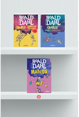 Copertă produs Pachet Charlie şi fabrica de ciocolată, Charlie și Marele Ascensor de Sticlă și Matilda