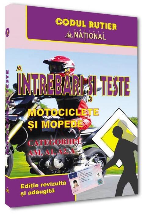 Copertă produs &Icirc;ntrebări și teste. Motociclete și mopede. A, A1, A2 - 2025