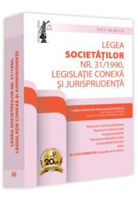 Copertă produs Legea societăților nr. 31/1990. Legislație conexă și jurisprudență (ianuarie 2025)