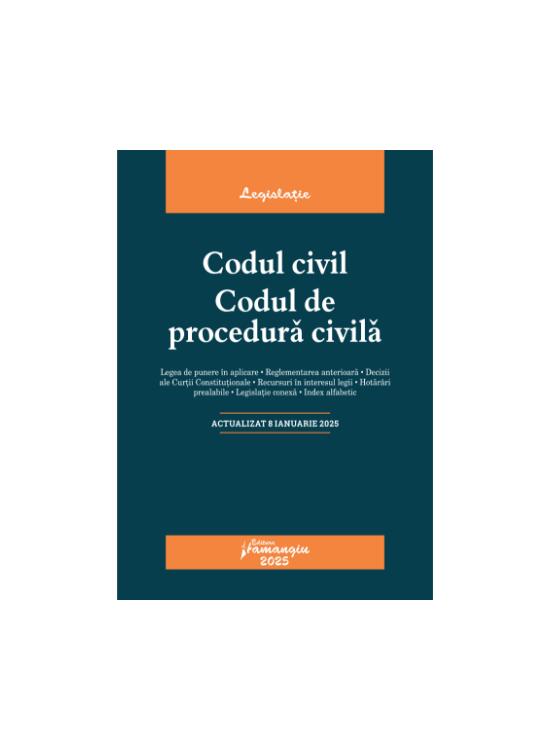 Copertă produs Codul civil. Codul de procedură civilă. Actualizat la 8 ianuarie 2025 - gallery big 1
