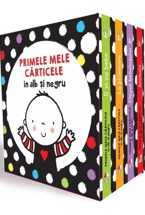 Copertă produs Cutie. Bebe &icirc;nvață. Primele mele cărticele &icirc;n alb și negru