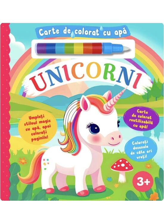Copertă produs Unicorni. Carte de colorat cu apă - gallery big 1