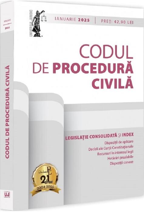 Copertă produs Codul de procedură civilă: Ianuarie 2025