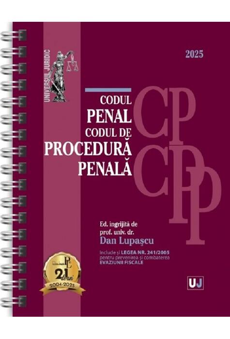 Copertă produs Codul penal și Codul de procedură penală. Ianuarie 2025 - Ediție spiralată