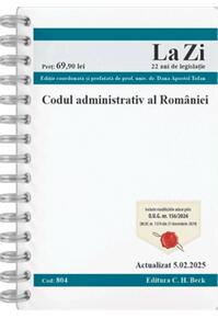 Copertă produs Codul administrativ al Rom&acirc;niei. Cod 804. Actualizat la 5.02.2025