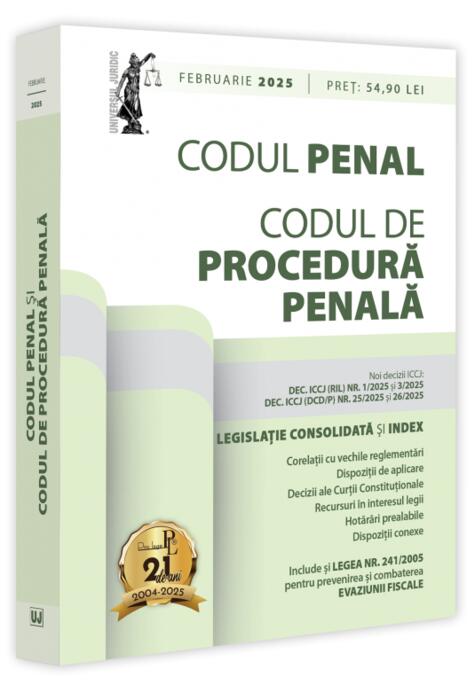 Copertă produs Codul penal și codul de procedură penală: februarie 2025
