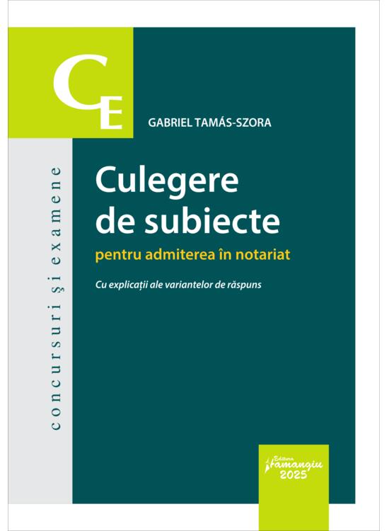 Copertă produs Culegere de subiecte pentru admiterea &icirc;n notariat - gallery big 1