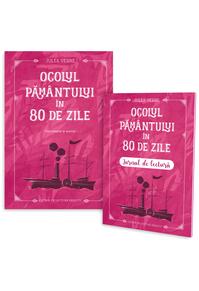 Copertă produs Ocolul Pământului în 80 de zile + jurnal de lectură
