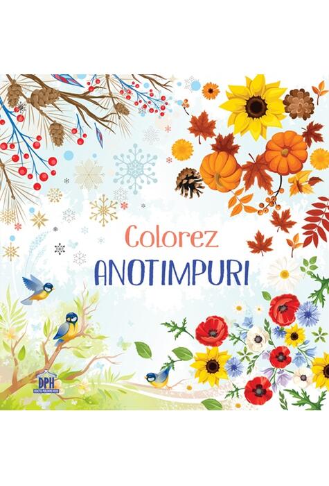 Copertă produs Colorez anotimpuri - carte de colorat + 12 creioane colorate