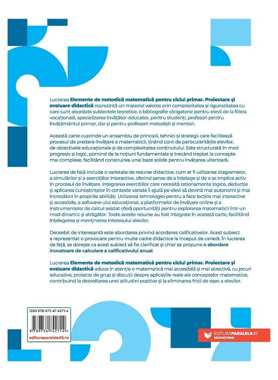 Copertă produs Elemente de metodică matematică pentru ciclul primar - gallery big 2