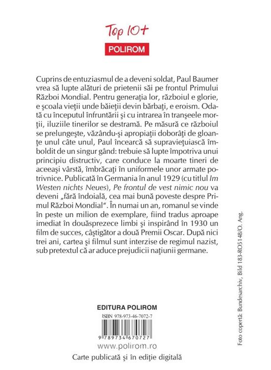 Copertă produs Pe frontul de vest nimic nou - gallery big 2