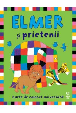 Copertă produs Elmer şi prietenii lui. Carte de colorat aniversară