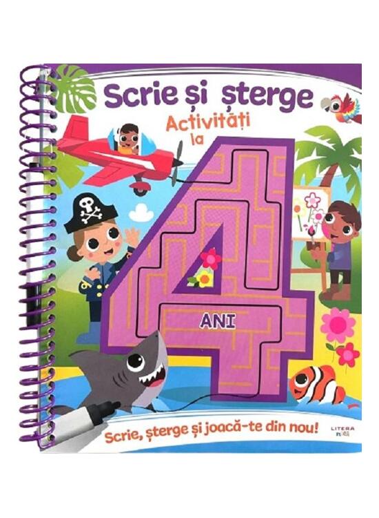 Copertă produs Scrie și șterge. Activități la 4 ani - gallery big 1