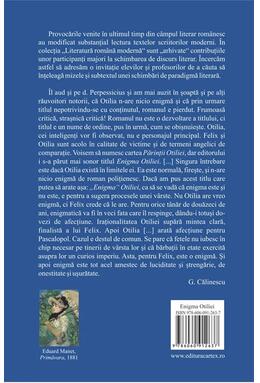 Copertă produs Enigma Otiliei