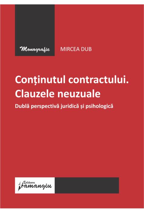 Copertă produs Conținutul contractului. Clauzele neuzuale