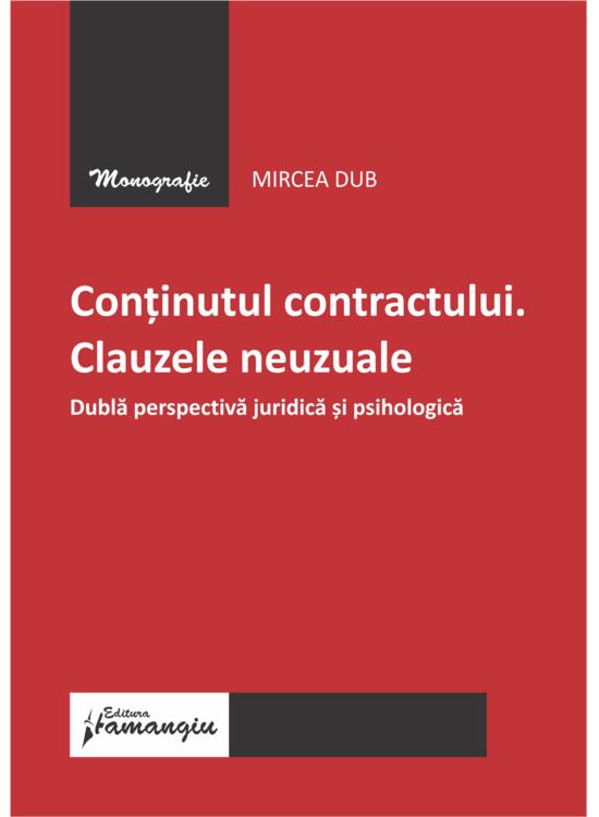 Copertă produs Conținutul contractului. Clauzele neuzuale - gallery big 1