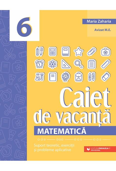Copertă produs Matematică. Caiet de vacanță. Clasa a VI-a