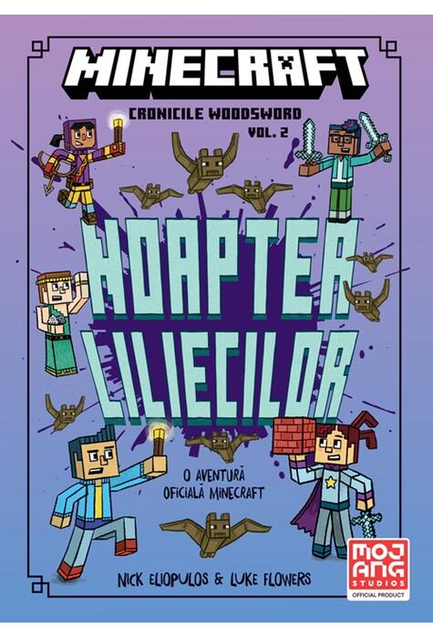 Copertă produs Minecraft. Cronicile Woodsword. Noaptea liliecilor (Vol. 2)