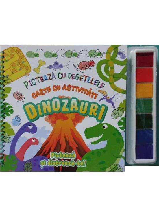 Copertă produs Dinozauri. Pictează cu degetele - gallery big 1