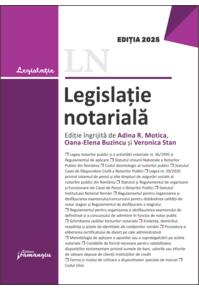 Copertă produs Legislație notarială