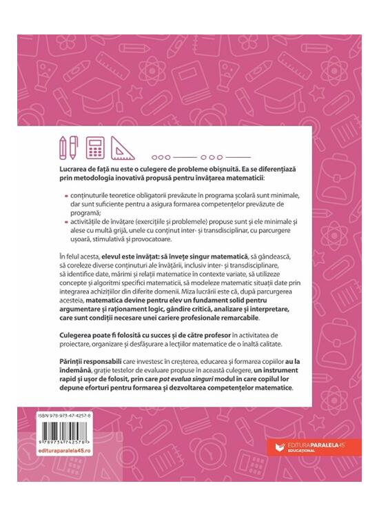 Copertă produs Matematică. Caiet de vacanță - Clasa a V-a - gallery big 2