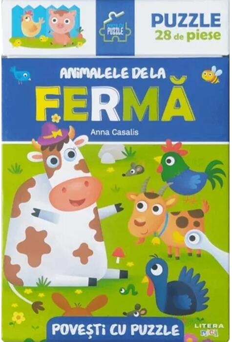 Copertă produs Povești cu puzzle. Animalele de la fermă