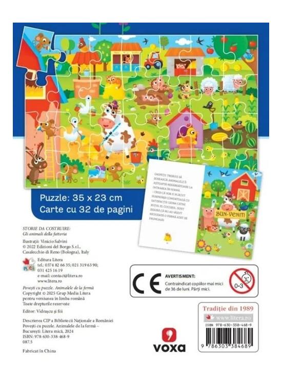 Copertă produs Povești cu puzzle. Animalele de la fermă - gallery big 2