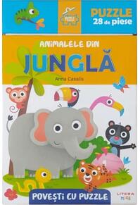 Copertă produs Povești cu puzzle. Animalele din junglă