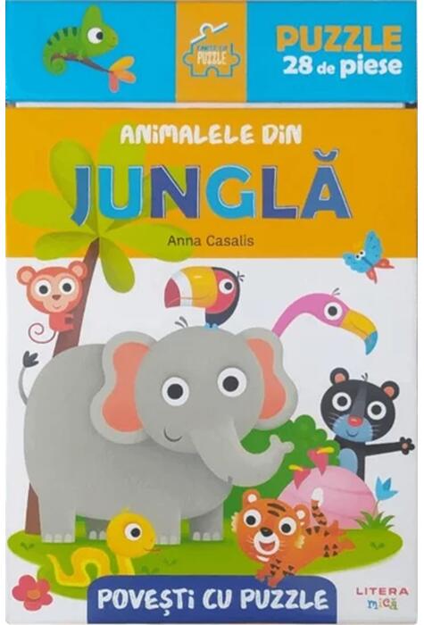 Copertă produs Povești cu puzzle. Animalele din junglă