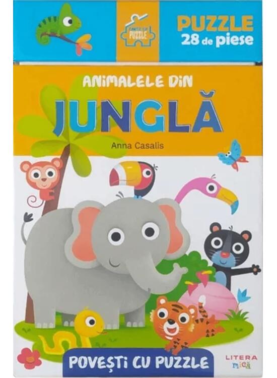 Copertă produs Povești cu puzzle. Animalele din junglă - gallery big 1