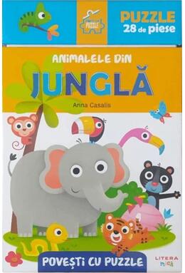 Copertă produs Povești cu puzzle. Animalele din junglă