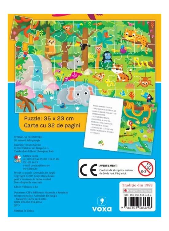 Copertă produs Povești cu puzzle. Animalele din junglă - gallery big 2