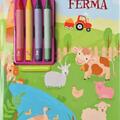 Copertă produs Colorăm ferma. Carte de colorat cu 4 creioane cerate - gallery small 