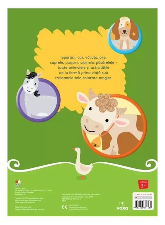 Copertă produs Colorăm ferma. Carte de colorat cu 4 creioane cerate - gallery big 2