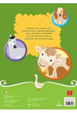 Copertă produs Colorăm ferma. Carte de colorat cu 4 creioane cerate