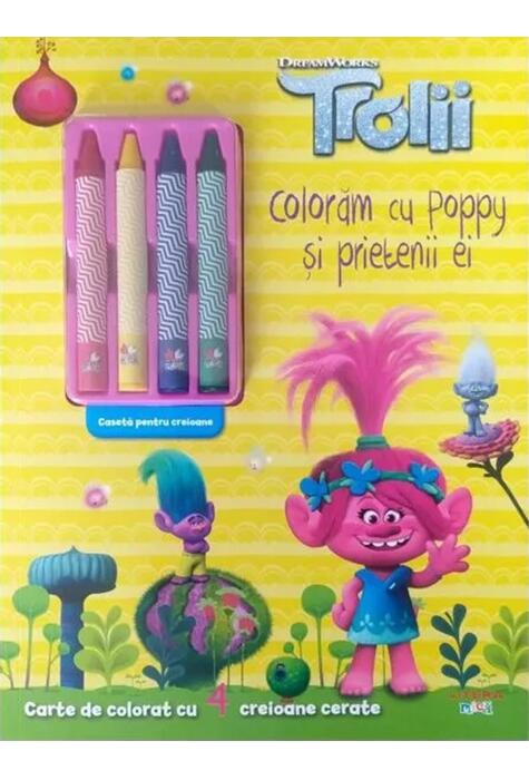 Copertă produs Trolii. Colorăm cu Poppy și prietenii ei
