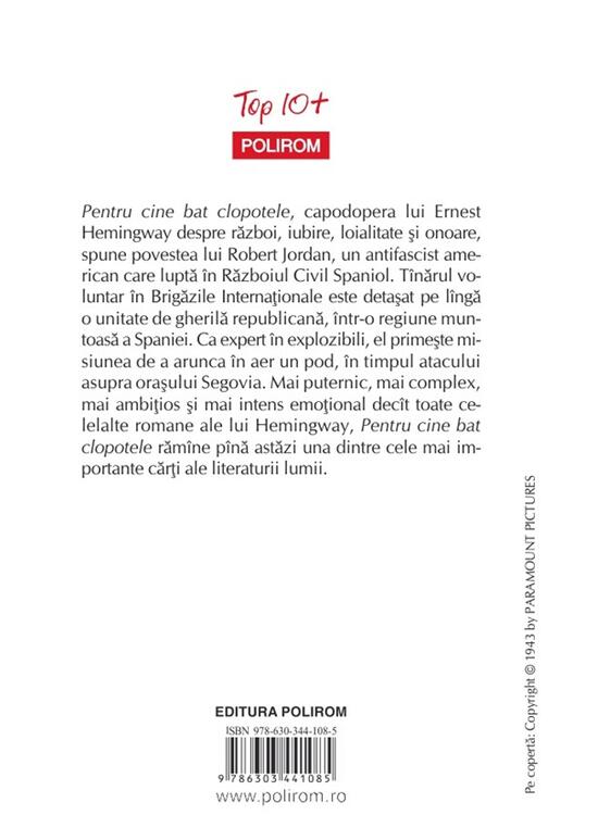 Copertă produs Pentru cine bat clopotele (Top 10+) - gallery big 2