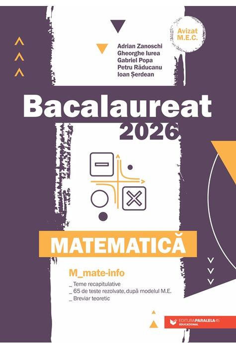 Copertă produs Bacalaureat 2026. Matematică. Mate-Info