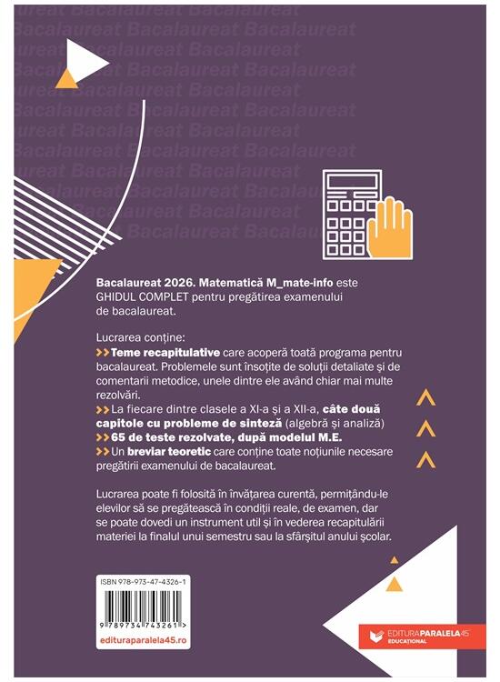 Copertă produs Bacalaureat 2026. Matematică. Mate-Info - gallery big 2