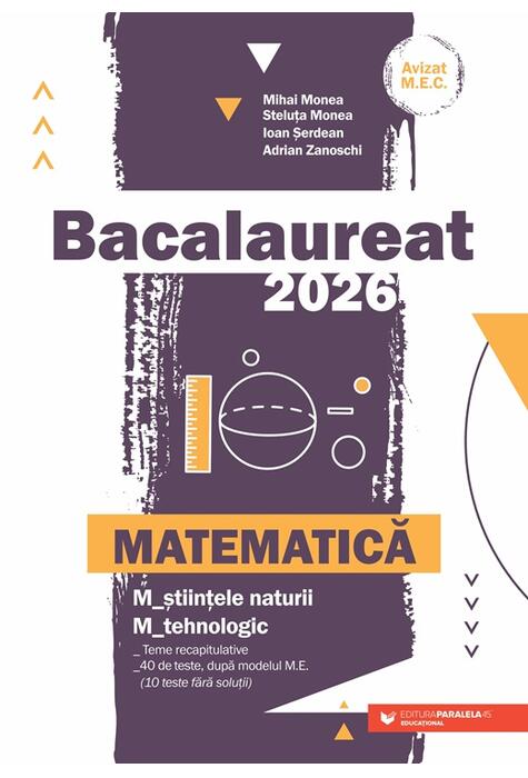 Copertă produs Bacalaureat 2026. Matematică. Științele naturii. Tehnologic