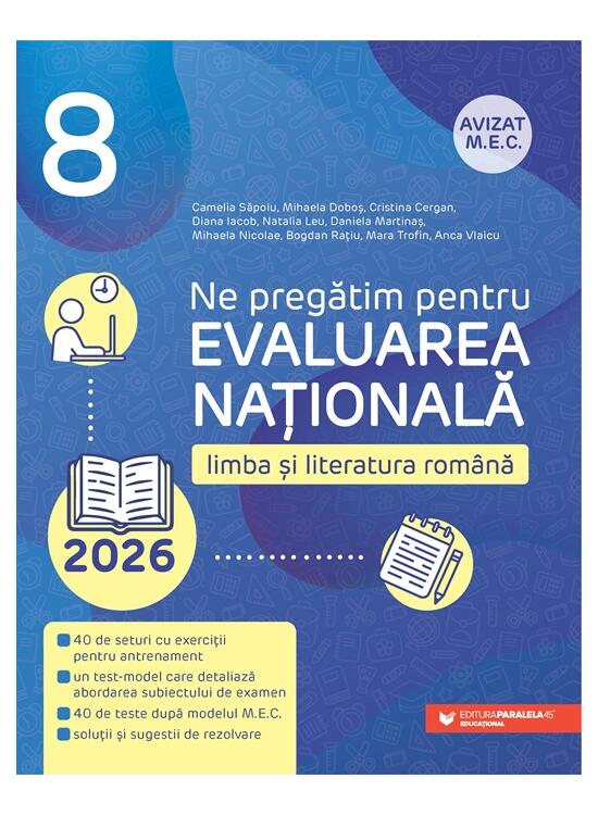 Copertă produs Ne pregătim pentru Evaluarea Națională 2026. Limba și literatura rom&acirc;nă - Clasa a VIII-a - gallery big 1