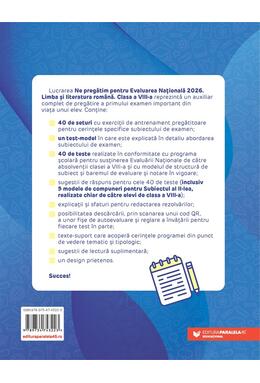 Copertă produs Ne pregătim pentru Evaluarea Națională 2026. Limba și literatura rom&acirc;nă - Clasa a VIII-a