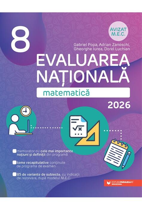 Copertă produs Evaluarea Națională 2026. Matematică - clasa a VIII-a
