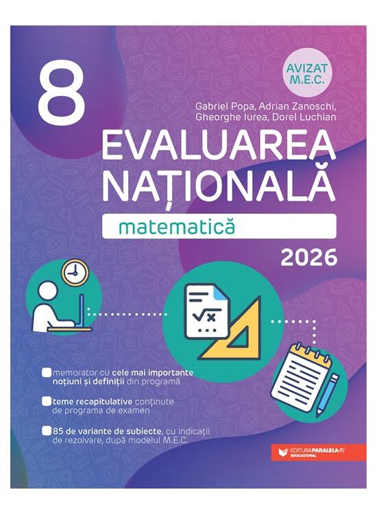 Copertă produs Evaluarea Națională 2026. Matematică - clasa a VIII-a - gallery big 1