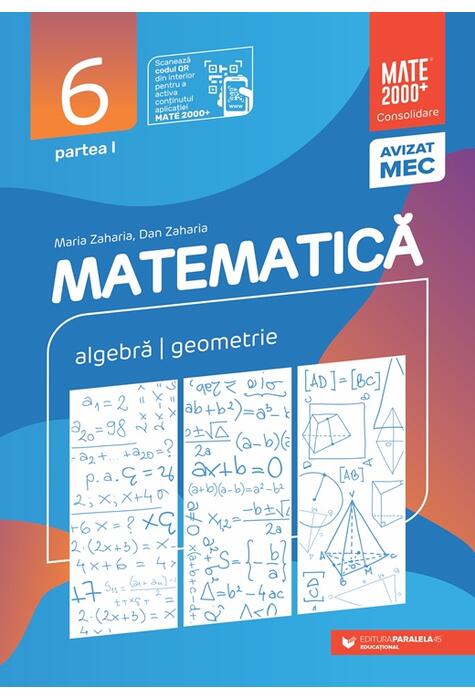 Copertă produs Matematică. Aritmetică, algebră, geometrie. Clasa a VI-a. Consolidare. Partea a I-a