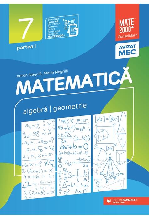 Copertă produs Matematică. Aritmetică, algebră, geometrie. Clasa a VII-a. Consolidare. Partea a I-a (2025-2026)
