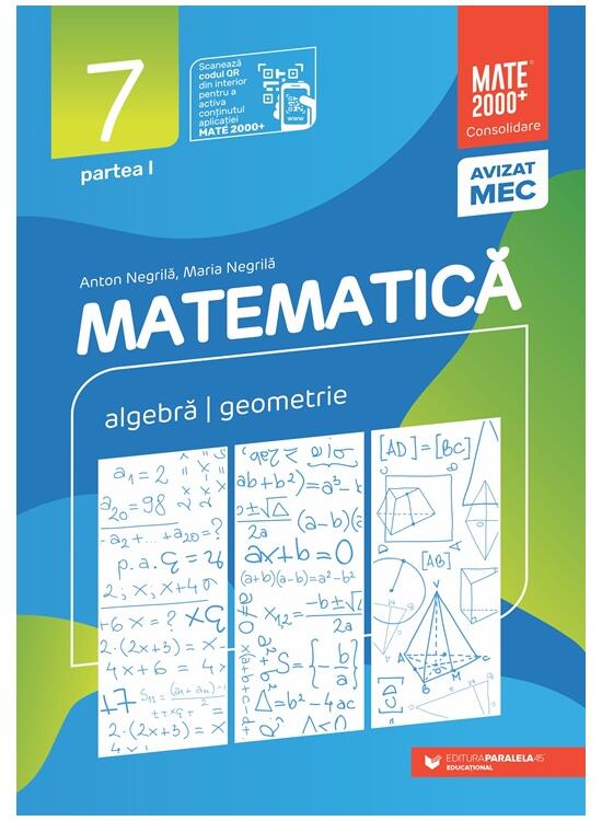 Copertă produs Matematică. Aritmetică, algebră, geometrie. Clasa a VII-a. Consolidare. Partea a I-a (2025-2026) - gallery big 1