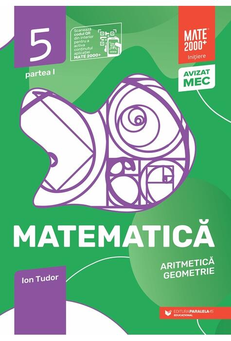Copertă produs Matematică. Aritmetică, algebră, geometrie. Caiet de lucru. Clasa a V-a. Inițiere. Partea I
